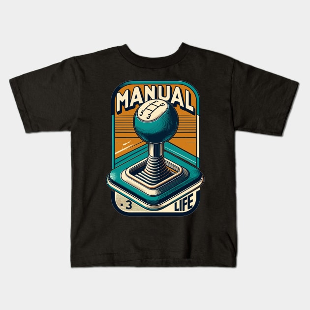 Manual Gear Shift Kids T-Shirt by Vehicles-Art